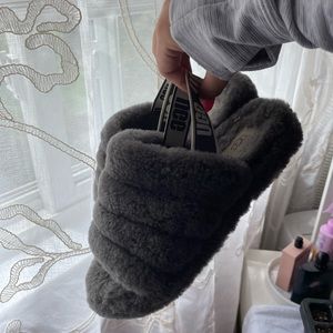 Gray ugg slippers